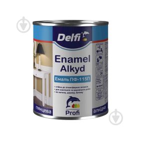 Емаль алкідна ПФ-115П, чорна, ТМ DELFI, 2,8 кг