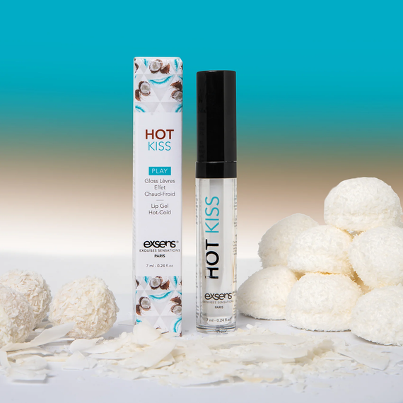 Стимулювальний блиск для губ EXSENS Coconut Hot Kiss 7 мл, зігріває та охолоджує Sex Aura | Зображення 5