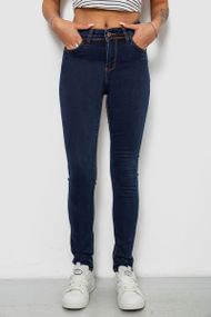 Джинси жіночі однотонні Skinny, колір синій, 244R502-5