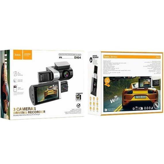 Відеореєстратор Hoco DI64 3-inch screen display driving recorder (720P) Black | Зображення 4