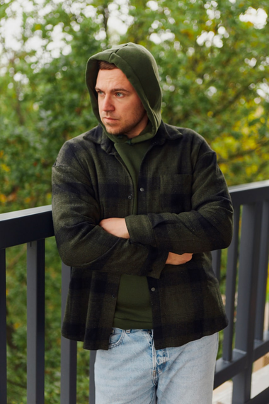 Теплая рубашка хаки S | Зображення 2