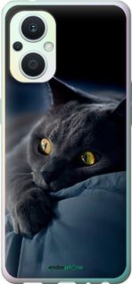 Чохол на Oppo Reno8 Lite Димчастий кіт "825u-2755-2448"