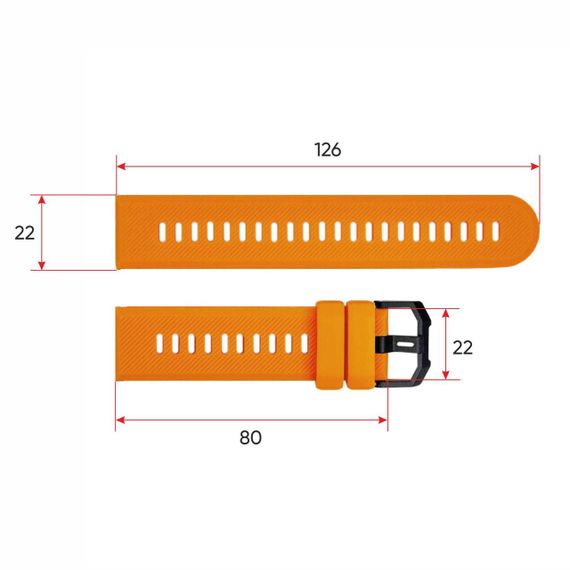 Ремінець для смарт-годинника Годинник M3odfit  Base T2 Orange | Зображення 2