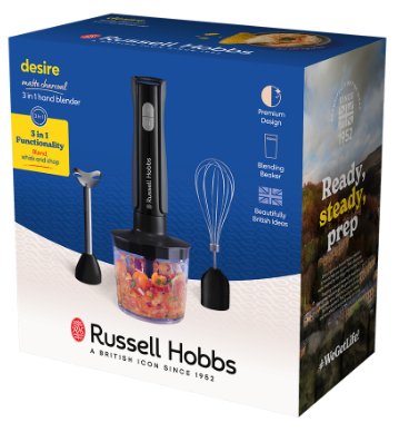 Занурювальний блендер Russell Hobbs 27141-56 Matte Charcoal 3 in 1 Hand Blender | Зображення 8