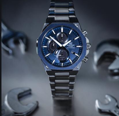 Сталеві чоловічі наручні годинники Casio оригінал Японія Edifice EFS-S570DB-2AUEF зі сталевим браслетом | Зображення 1