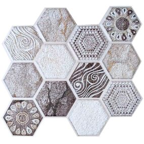 Декоративна ПВХ плитка на самоклейці винтажная 280х300х5мм, ціна за 1 шт. (СПП-507) SW-00001136