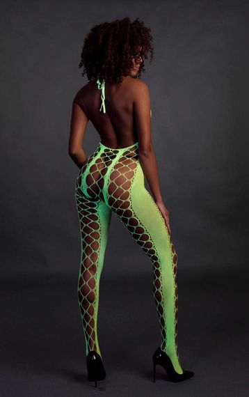 Бодістокінг - Ouch! Bodystocking With Halterneck Green, XS/XL | Зображення 4
