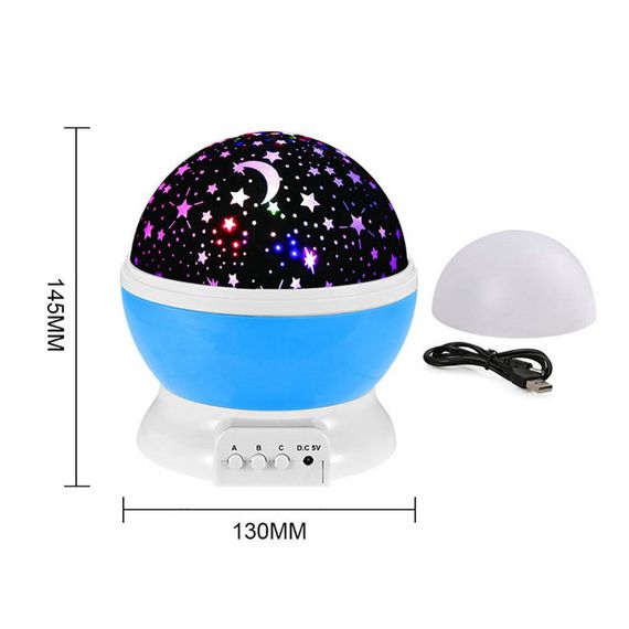 Нічник - проектор Зіркове небо Star Master Dream Обертання 360° Біле + RGB сяяння | Зображення 1
