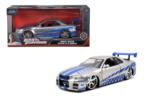 Игровая металлическая машинка Fast and Furious Ниссан Скайлайн BNR-34 2002 | Зображення 4