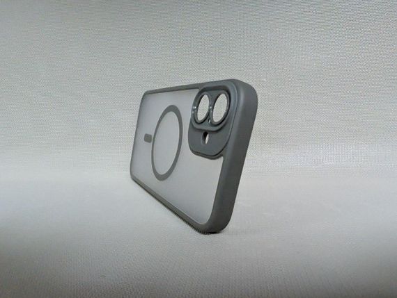 Чехол для iPhone 16 Plus / Айфон 16 Плюс, Rock Guard, гибридный, прочный, с MagSafe, серый | Зображення 3