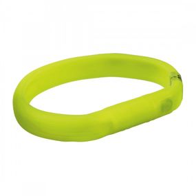Нашийник для собак, що світиться Trixie Flash Light Wide Ring USB, зелений, 50 см