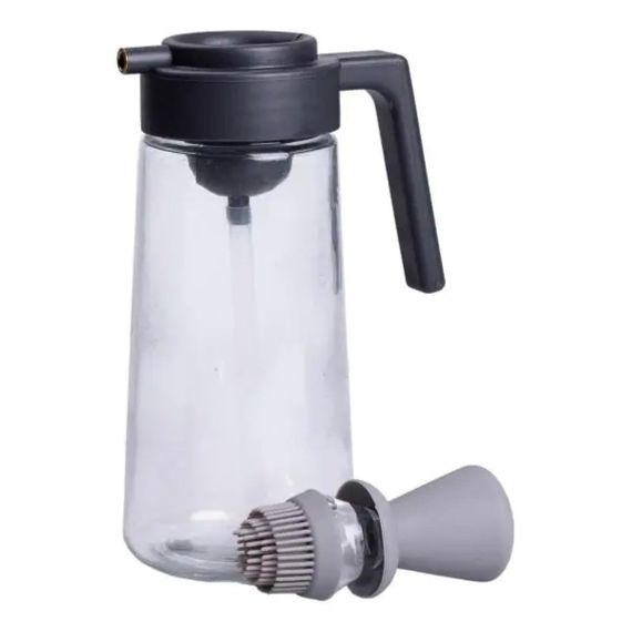 Пляшка для олії з дозатором 550 мл скляна пляшка для оливкової та соняшникової олії HP-1350 | Зображення 2