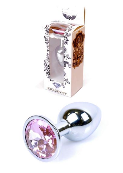 Анальна пробка - Jewellery Silver Plug Light Pink Sex Aura