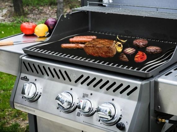 BBQ grill sheet гриль мат портативний антипригарним покриттям 33 Х 40 см для овочів, м'яса, морепродуктів | Зображення 2