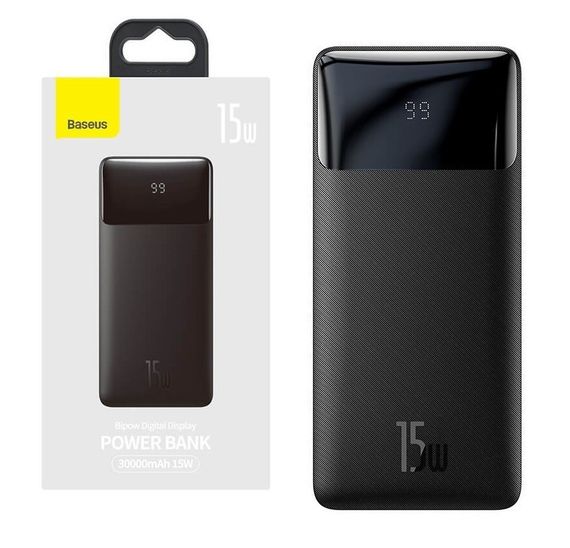 Повербанк Baseus Bipow Display 30000mAh Quick Charger  2USB/1Type-C, PD/QC 15W 3A | Зображення 1