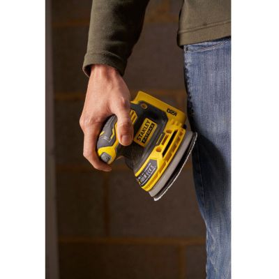 Шлифовальная машина Stanley эксцентриковая аккумуляторная FatMax, безщеточная,Li-Ion 18В,2Ah, 125 мм, 12000 об/мин (SFMCW220D1S) | Зображення 4