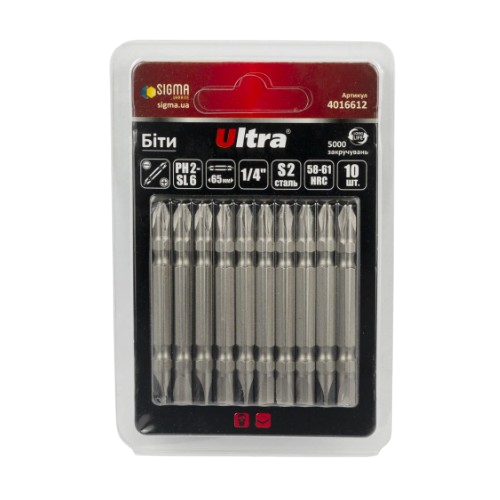Біта РН2-SL6*65 мм.1/4" 10 шт/уп S2 Ultra | Зображення 1
