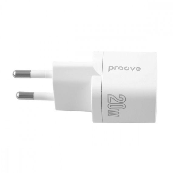 Мережева зарядка Proove Silicone Power 20W (Type-C), Білий | Зображення 4
