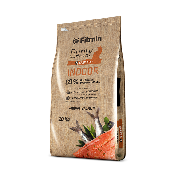Fitmin cat Purity Indoor (для домашніх котів з лососем та рибою), 1,5 кг