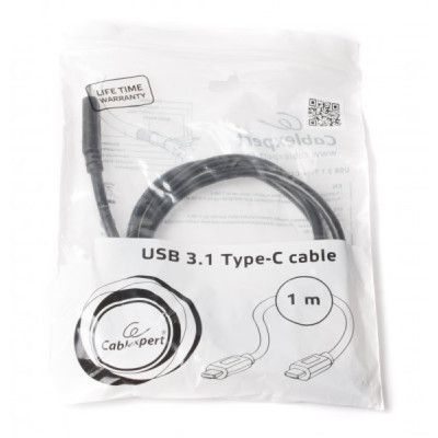 Дата кабель USB-C to USB-C 1.0m USB 3.1 Cablexpert (CCP-USB3.1-CMCM-1M) | Зображення 1