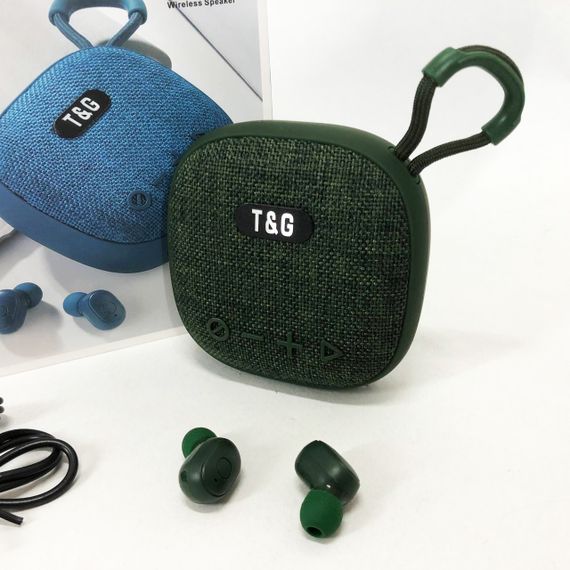 Колонка-Bluetooth с наушниками TG813. Цвет: зеленый
