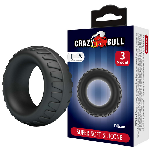Ерекційне кільце Crazy Bull №3 - Dilson super soft silicone, BI-210353 Sex Aura
