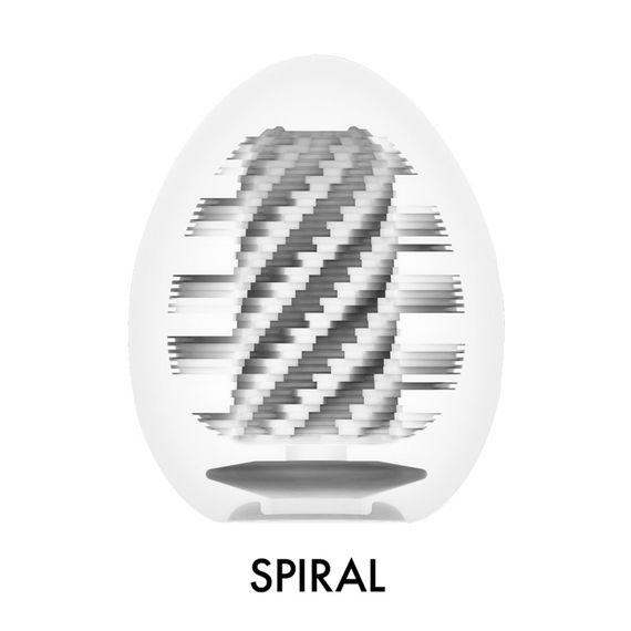 Мастурбатор-яйце Tenga Egg Spiral, щільний TPE, пробник лубриканту 5 мл | Зображення 2