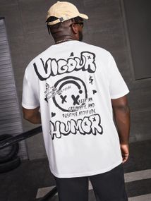 Футболка чоловіча з принтом повсякденна XL Білий