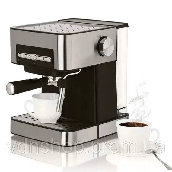 Кавомашина напівавтоматична універсальна Crownberg CB-1566 1000Вт з капучинатором RD-86