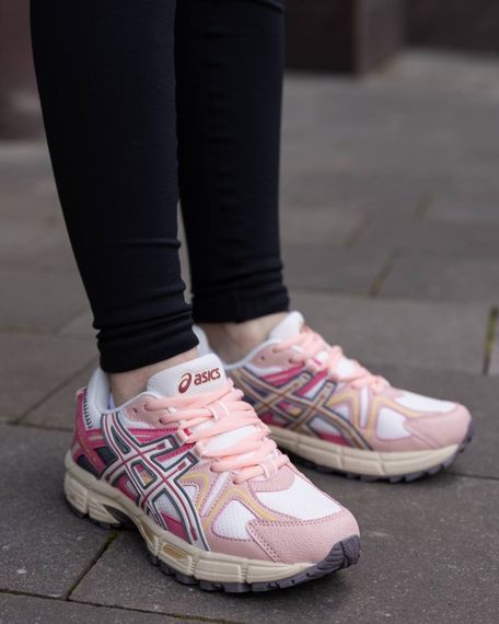 Кросівки жіночі літні -сітка  Asics Gel Kahana 8 колір: білий/ рожевий | Зображення 7
