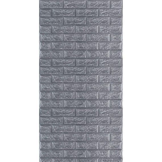 R017-2 Панель стеновая в рулоне 3D 700мм*3,08м*2мм сіра цегла (D) SW-00002535