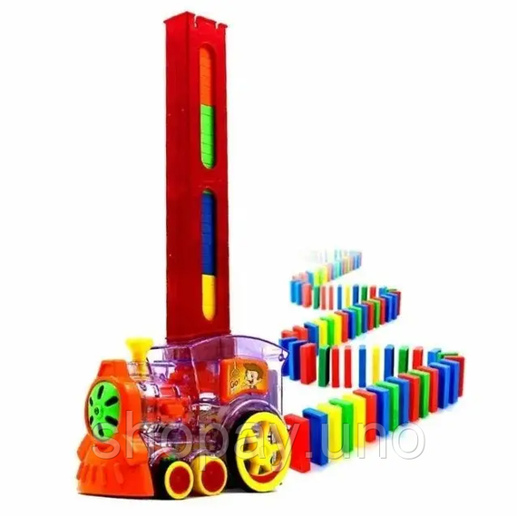 Конструктор игрушка-поезд домино, DOMINO Happy Truck sciries COLORS 60 деталей | Зображення 2