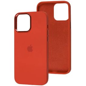 Чехол Silicone Case Metal Buttons (AA) для Apple iPhone 13 Pro Max (6.7") Силикон, Красный / Red