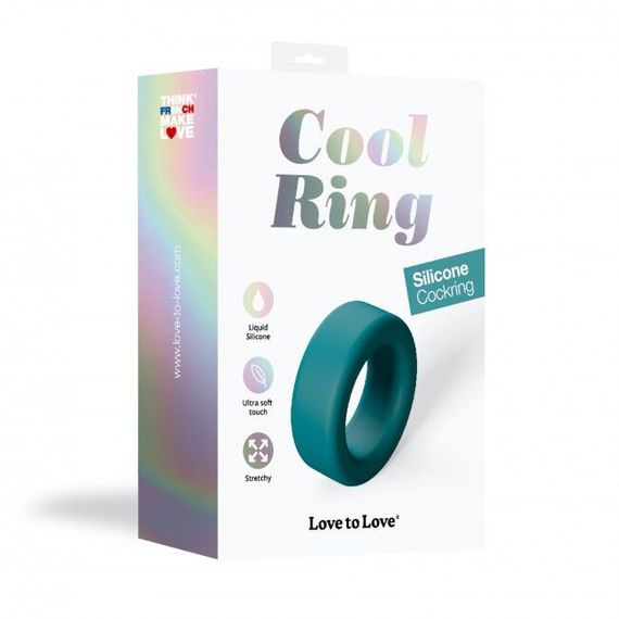 Эрекционное кольцо широкое Love To Love COOL RING - TEAL ME | Зображення 5