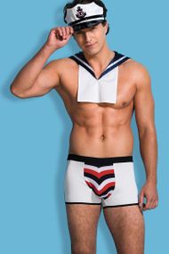 Костюм Моряка Sunspice кепка, боксери, комір, синій - білий, L/XL sexstyle