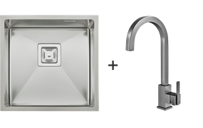 Мийка Quadro 44 Celldecor + Змішувач FKM 71 Inox 8213.401.0040
