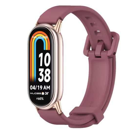 Силиконовый ремешок Mijobs для фитнес браслета Xiaomi Mi Smart Band 8 - Purple | Зображення 1