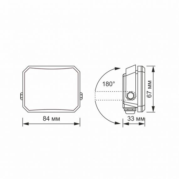 LED прожектор VIDEX F3 10W 5000K 220V Black (VLE-F3-0105B) | Зображення 5