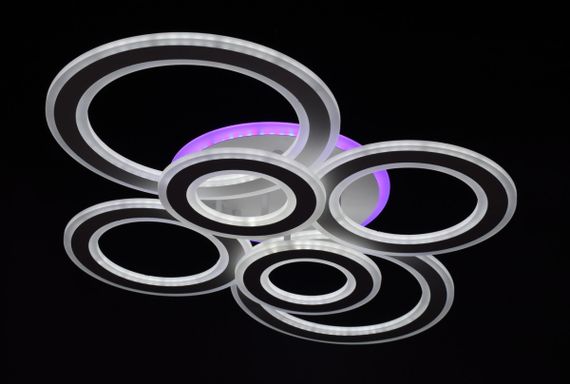 Люстра світлодіодна стельова LED світильник для квартири на стелю лед 26331 Білий 12х53х77 см. | Зображення 8