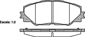 Колодка гальм. диск. TOYOTA RAV 4 передн. (вир-во REMSA) REMSA 123400 на TOYOTA PRIUS ALPHA (ZVW4_)