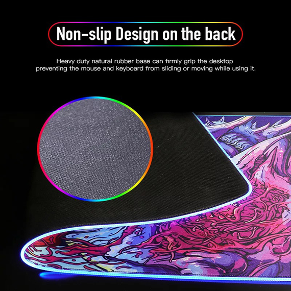 Ігрова поверхня SV RGB "Hand" з підсвічуванням 300x900x3mm для геймерів Чорний (sv2405-5) | Зображення 1
