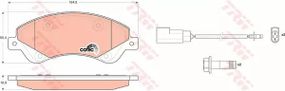 Колодки гальмівні дискові FORD TRANSIT передн.  TRW (GDB1723)