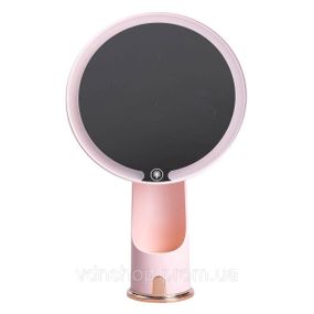 Зеркало скосметическое 18.5х10х29 см с подсветкой Розовое HP-10-1AP