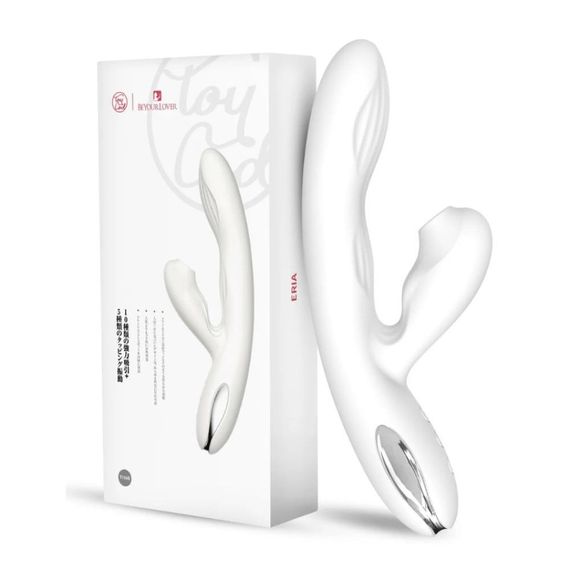Вібратор-кролик із вакуумною стимуляцією BeYourLover Eria з підігрівом, білий sexstyle