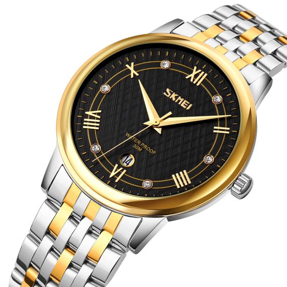 Skmei 9272TGDBK-B Gold/Silver-Black Men | Зображення 1