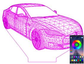 Акриловий світильник-нічник керування з телефона Тесла tty-n001492