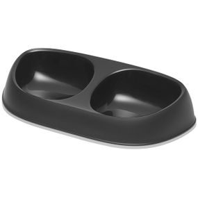 Миска подвійна для котів Moderna Sensibowl, 2 х 200 мл, чорна