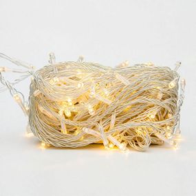 Новорічна гірлянда кімнатна нитка 14 м 160 LED кімнатна гірлянда білий провід Жовте світло W160LED16MWY