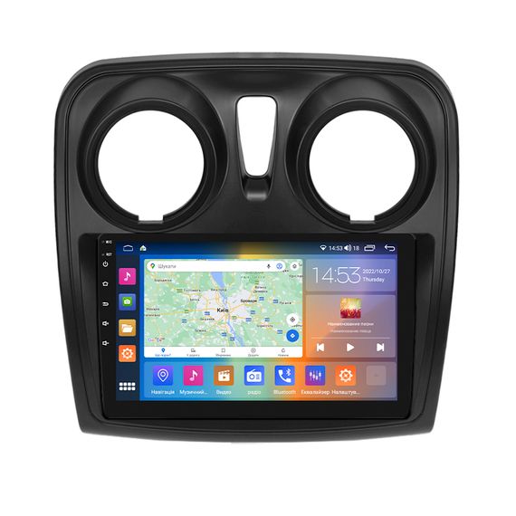 Штатна магнітола 9" Lesko для Renault Dokker I 2012-н.в. 4/64Gb CarPlay 4G Wi-Fi GPS Prime IPS 8 ядер Рено