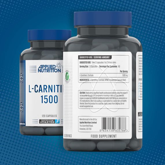 L-карнитин Applied Nutrition L-Carnitine 1500 mg 120 Capsules | Зображення 1